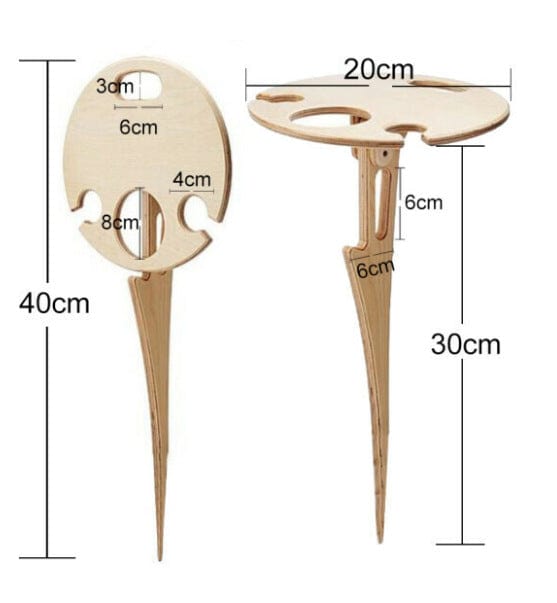 MultiPick™ | Inklapbare picknicktafel met wijnhouder