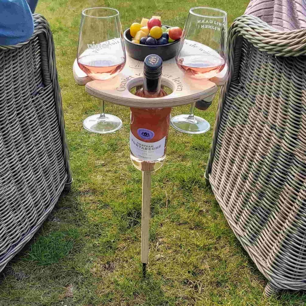 MultiPick™ | Inklapbare picknicktafel met wijnhouder