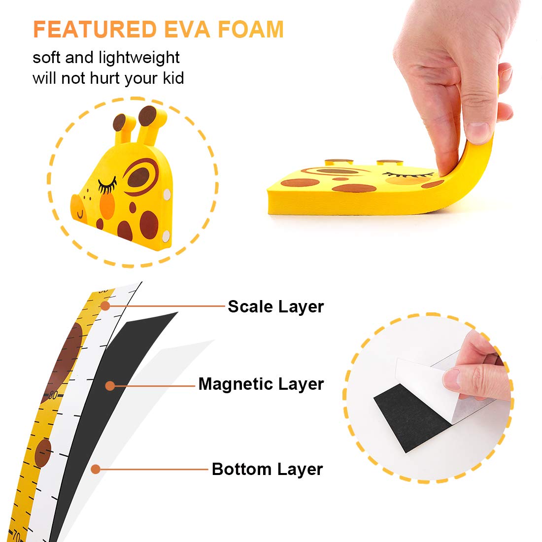 50% Korting | Magnetic Giraffe Height Chart