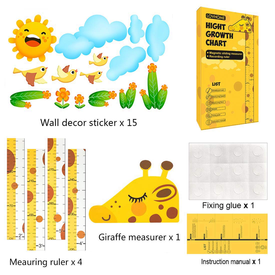 50% Korting | Magnetic Giraffe Height Chart