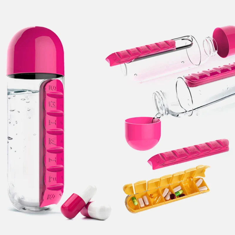 50% Korting | PillowBottle™ | 2-in-1 Waterfles+Pillendoos💧💊