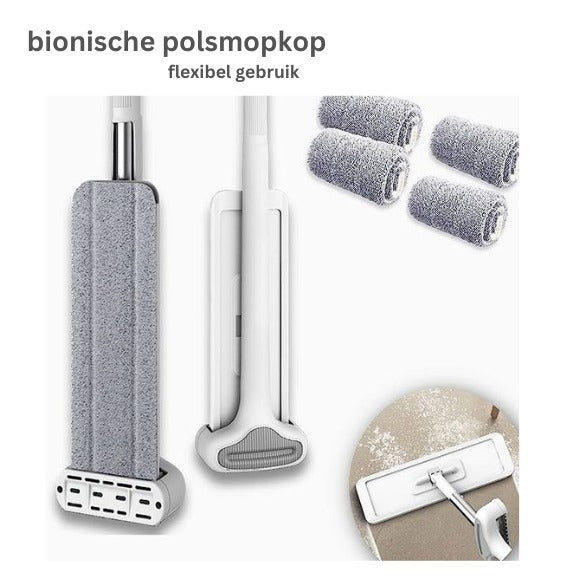 50% korting | Brila™ - Magische knijpzwabber met 5 herbruikbare microvezel pads