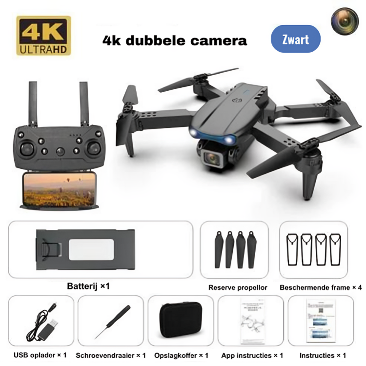 60% Korting | DualPro™ - Drone Dubbel 4k UHD Camera