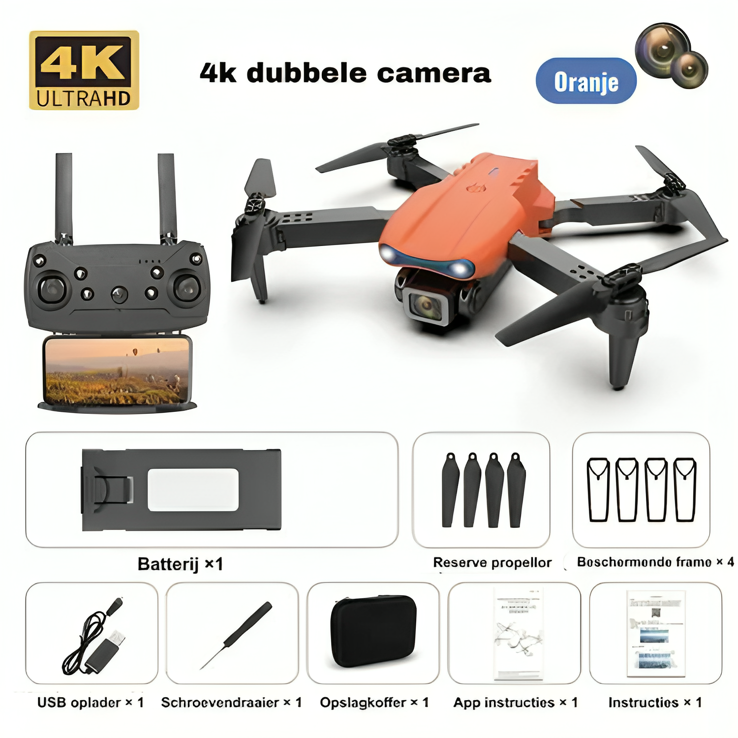 60% Korting | DualPro™ - Drone Dubbel 4k UHD Camera