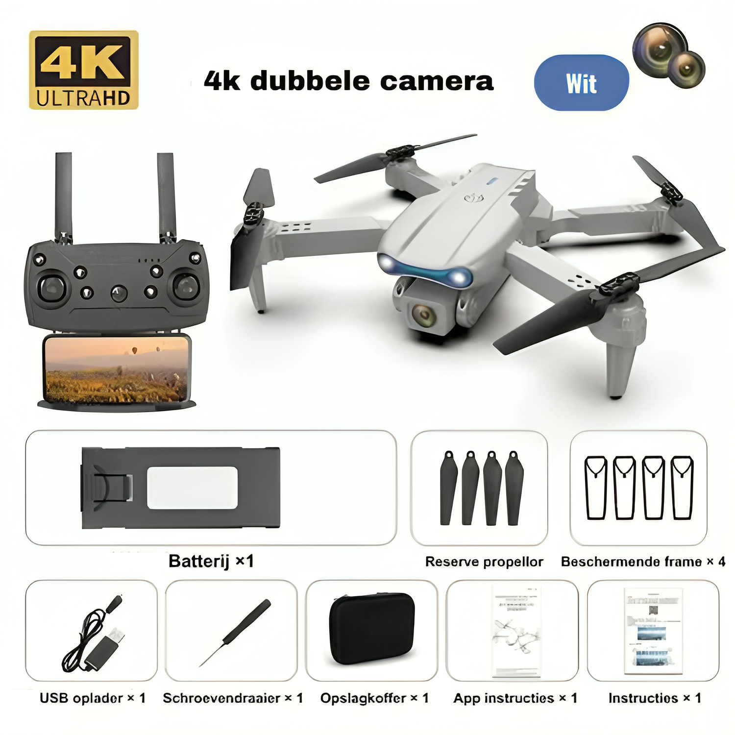 60% Korting | DualPro™ - Drone Dubbel 4k UHD Camera