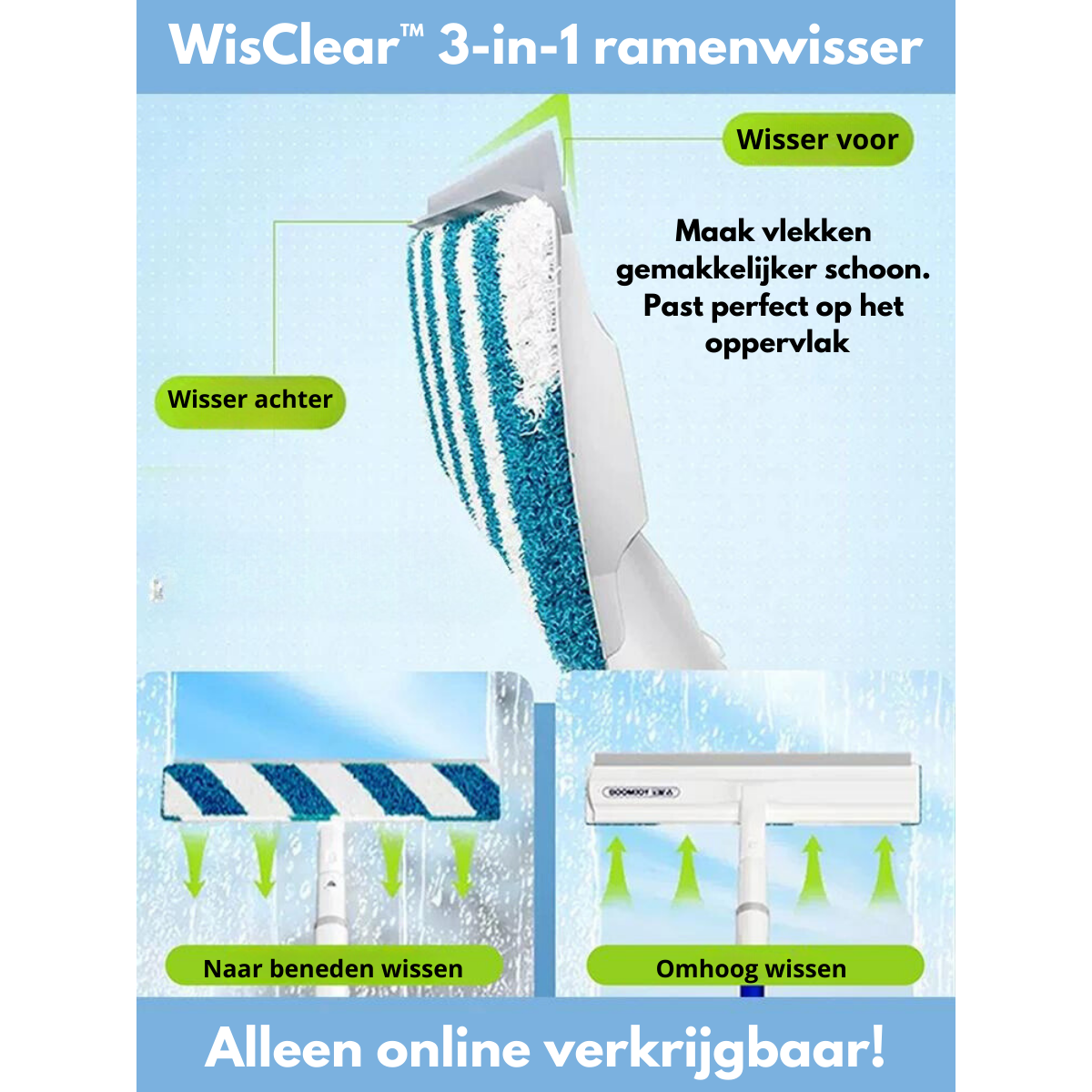 50% Korting | WisClear™ - 3 in 1 ruitenwisser