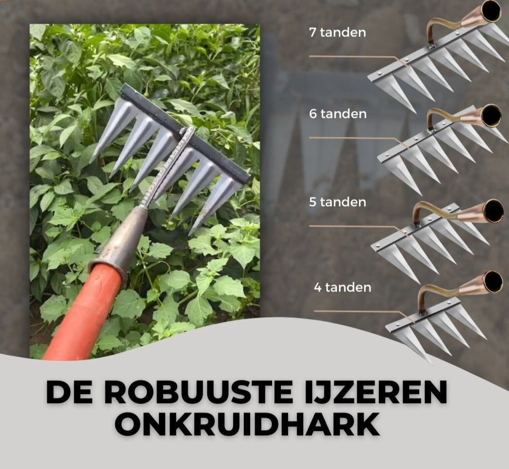 50% Korting | GardenBuddy™ - Robuuste ijzeren tuinhark [Laatste dag korting]